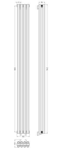 ДР ЭСТЕТ-00 н/ж 1800х180 / 4 сек ДР ЭСТЕТ-00 н/ж 1800х180 / 4 сек