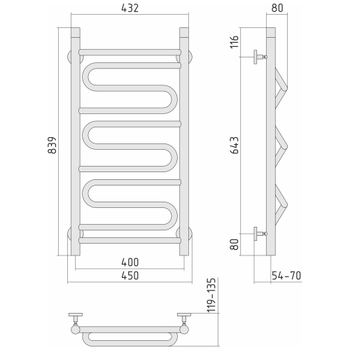 Radiator "Elegy" (800х400 mm)