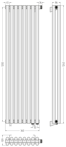 ДР ЭСТЕТ-11 н/ж EU50 1200х360 / 8 сек