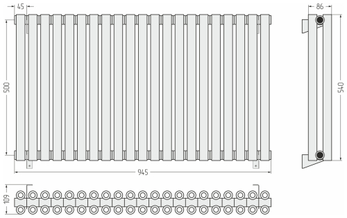 ДР ЭСТЕТ-00 н/ж 500х945 / 21 сек