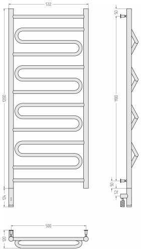 РЭБ ЭЛЕГИЯ 3.0 1200х500 МЭМ левый