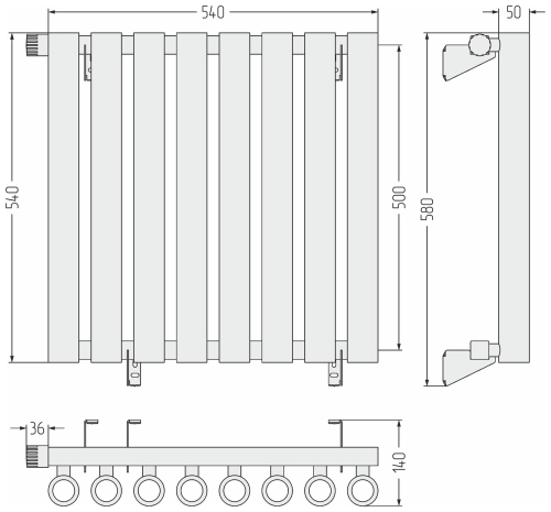 ДР КУМИР-0 н/ж EU50 левый  500х540 / 8 сек