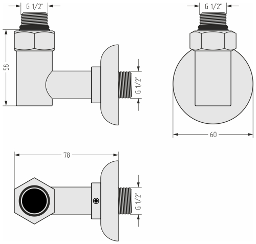 Набор комплектующих для ПС G 1/2" НР х G 1/2" НР / 2 шт