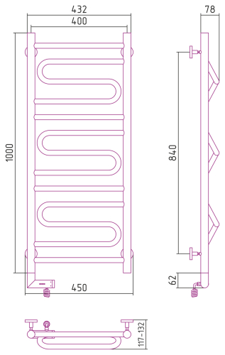 РЭБ "ЭЛЕГИЯ 2.0" 1000х400 / МЭМ левый РЭБ "ЭЛЕГИЯ 2.0" 1000х400 / МЭМ левый