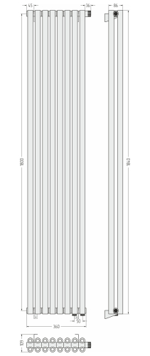 ДР ЭСТЕТ-00 н/ж EU50 1800х360 / 8 сек
