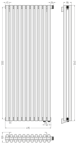 ДР ЭСТЕТ-11 н/ж EU50 1200х495 / 11 сек