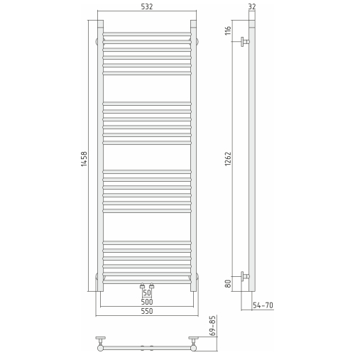 Radiator "Bohemia EU50" (1500х500 mm)