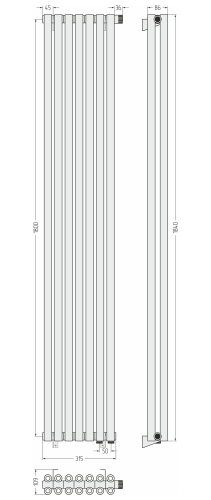 ДР ЭСТЕТ-00 н/ж EU50 1800х315 / 7 сек