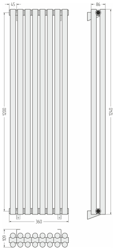 ДР ЭСТЕТ-11 н/ж 1200х360 / 8 сек