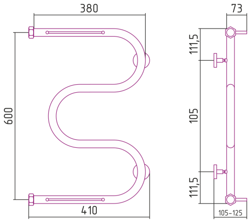 ВПС "М-обр.+" 2П 600х400 Н. Г. 1"