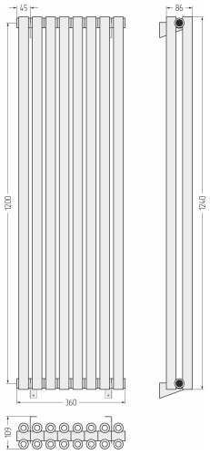 ДР ЭСТЕТ-00 н/ж 1200х360 / 8 сек