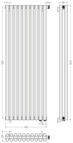ДР ЭСТЕТ-11 н/ж EU50 1200х450 / 10 сек