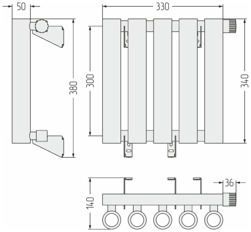ДР КУМИР-0 н/ж EU50 правый  300х330 / 5 сек