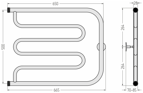 ПС "СТИЛЬЕ" ТАНДЕМ 500х650 резьба-сгон 1" ПС "СТИЛЬЕ" ТАНДЕМ 500х650 резьба-сгон 1"