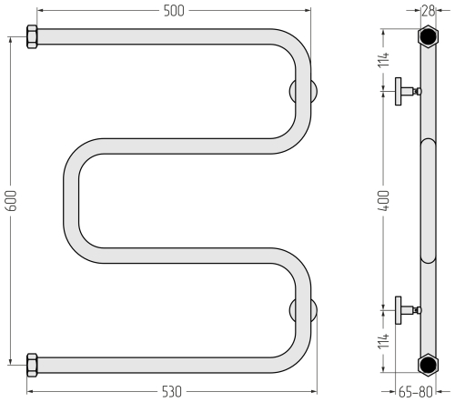 ВПС Ш-обр. 600х500 Н. Г. 1"