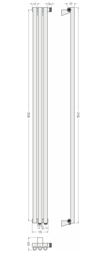ДР ЭСТЕТ-0 н/ж EU50 правый 1800х135 / 3 сек