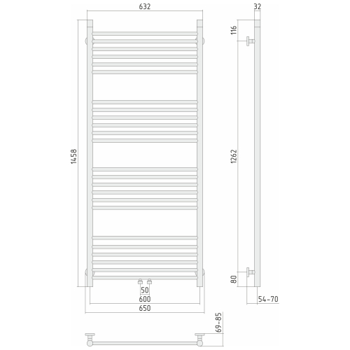 Radiator "Bohemia EU50" (1500х600 mm)
