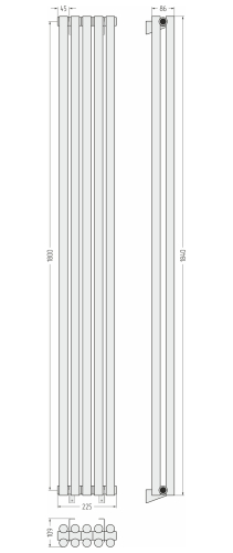 ДР ЭСТЕТ-11 н/ж 1800х225 / 5 сек