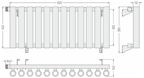 ДР КУМИР-0 н/ж EU50 левый  300х820 / 12 сек