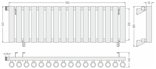 ДР КУМИР-0 н/ж EU50 левый  300х1100 / 16 сек