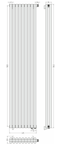 ДР ЭСТЕТ-11 н/ж EU50 1800х405 / 9 сек