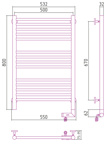 РЭБ "БОГЕМА 2.0" прямая 800х500 / МЭМ правый