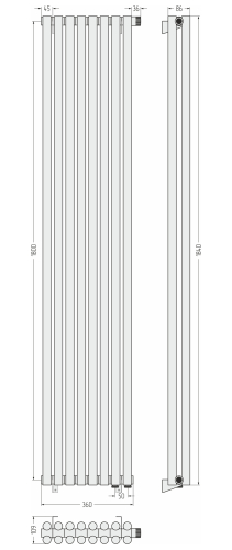 ДР ЭСТЕТ-11 н/ж EU50 1800х360 / 8 сек