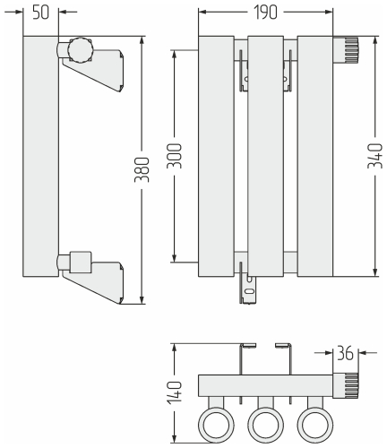 ДР КУМИР-0 н/ж EU50 правый  300х190 / 3 сек