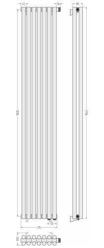 ДР ЭСТЕТ-11 н/ж EU50 1800х315 / 7 сек