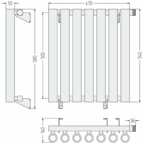 ДР КУМИР-0 н/ж EU50 правый  500х470 / 7 сек