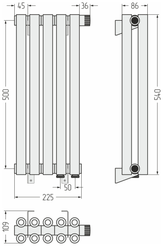 ДР ЭСТЕТ-00 н/ж EU50 500х225 / 5 сек