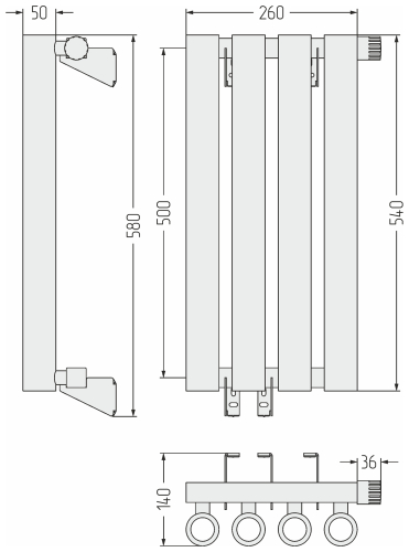 ДР КУМИР-0 н/ж EU50 правый  500х260 / 4 сек