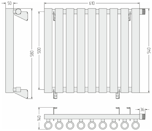 ДР КУМИР-0 н/ж EU50 правый  500х610 / 9 сек