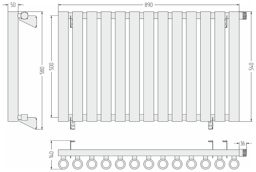 ДР КУМИР-0 н/ж EU50 правый  500х890 / 13 сек