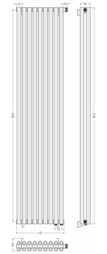 ДР ЭСТЕТ-00 н/ж EU50 1800х405 / 9 сек