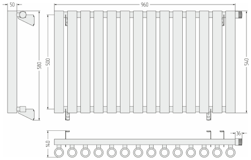 ДР КУМИР-0 н/ж EU50 правый  500х960 / 14 сек