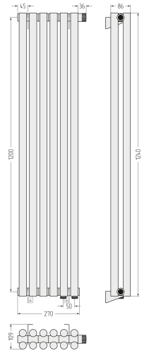 ДР ЭСТЕТ-11 н/ж EU50 1200х270 / 6 сек