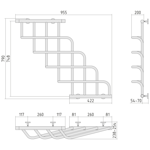 Radiator "Cascade" (1000х700 mm)