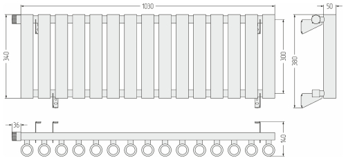 ДР КУМИР-0 н/ж EU50 левый  300х1030 / 15 сек
