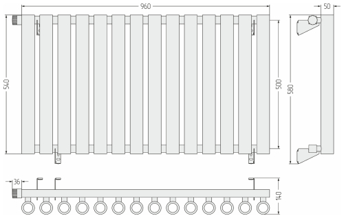 ДР КУМИР-0 н/ж EU50 левый  500х960 / 14 сек