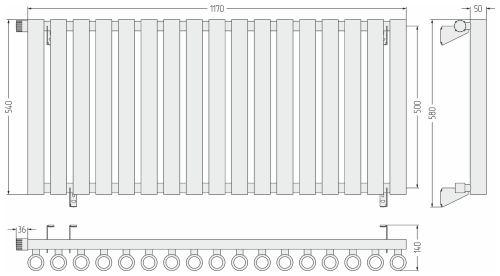 ДР КУМИР-0 н/ж EU50 левый  500х1170 / 17 сек