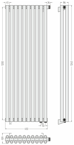 ДР ЭСТЕТ-00 н/ж EU50 1200х450 / 10 сек