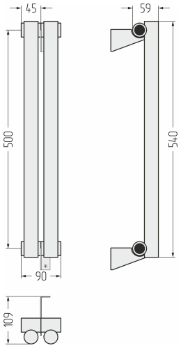 ДР ЭСТЕТ-1 н/ж 500х90 / 2 сек ДР ЭСТЕТ-1 н/ж 500х90 / 2 сек