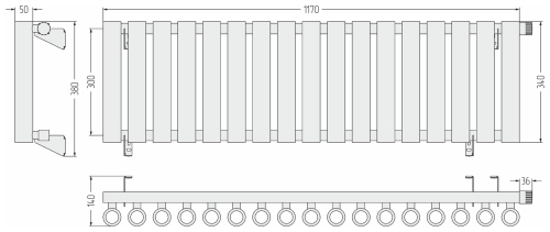 ДР КУМИР-0 н/ж EU50 правый  300х1170 / 17 сек