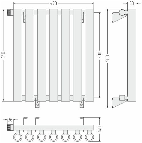 ДР КУМИР-0 н/ж EU50 левый  500х470 / 7 сек
