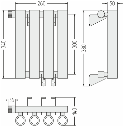 ДР КУМИР-0 н/ж EU50 левый  300х260 / 4 сек