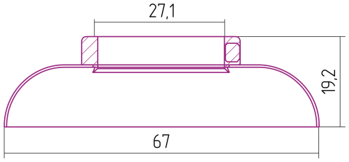 Отражатель декоративный н/ж "СУНЕРЖА" d-26.9 мм (к-т)