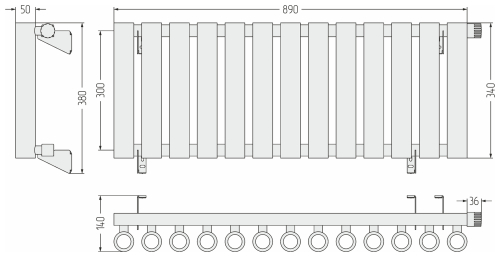 ДР КУМИР-0 н/ж EU50 правый  300х960 / 14 сек