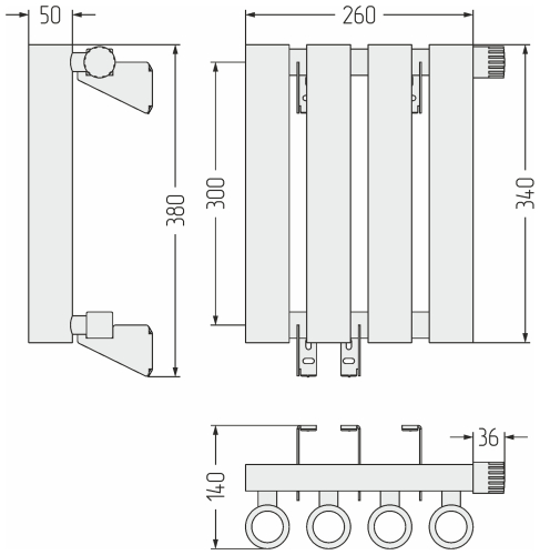 ДР КУМИР-0 н/ж EU50 правый  300х260 / 4 сек