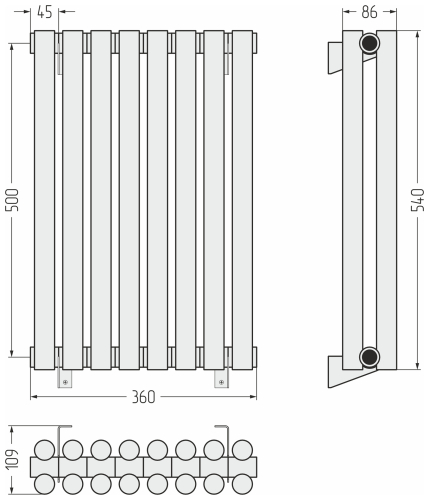 ДР ЭСТЕТ-11 н/ж 500х360 / 8 сек